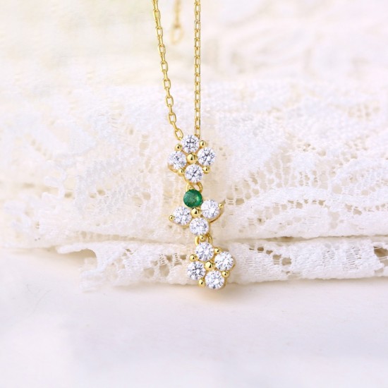 Green Shine Heart Necklace