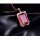   12.52 Carat Pink Natural Tourmaline Stone Diamond with 18k rose gold 
