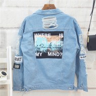 Where Is My Mind Embroidery Loose Jacket 