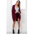 Love On The Weekend knit Cardigan -Wine Red