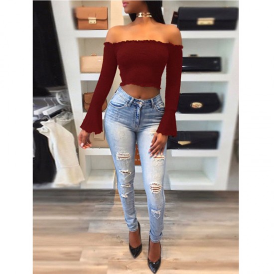 New Rules Off The Shoulder Long Sleeve Sweater 